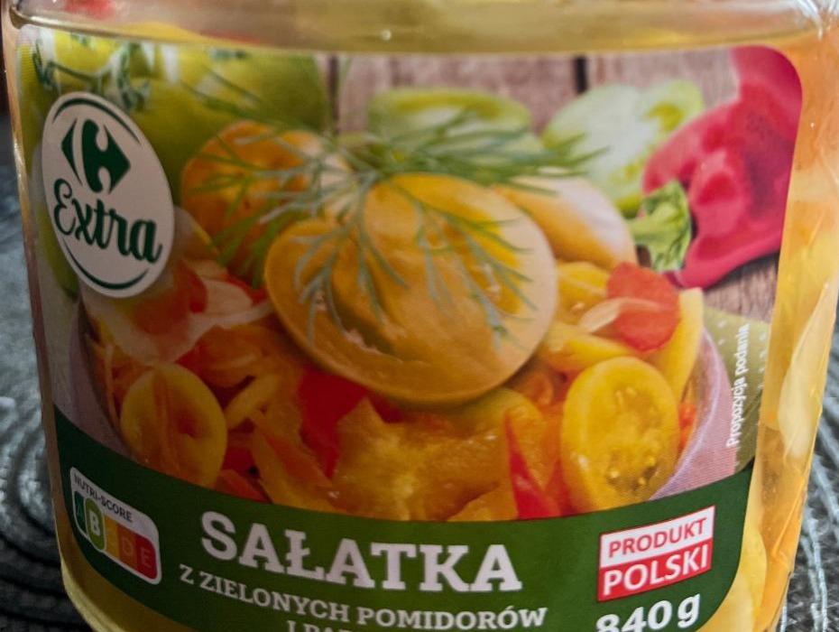 Zdjęcia - Sałatka z zielonych pomidorów i papryki Carrefour