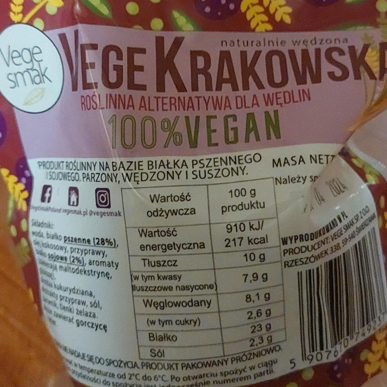 Zdjęcia - Vege Krakowska Vege smak