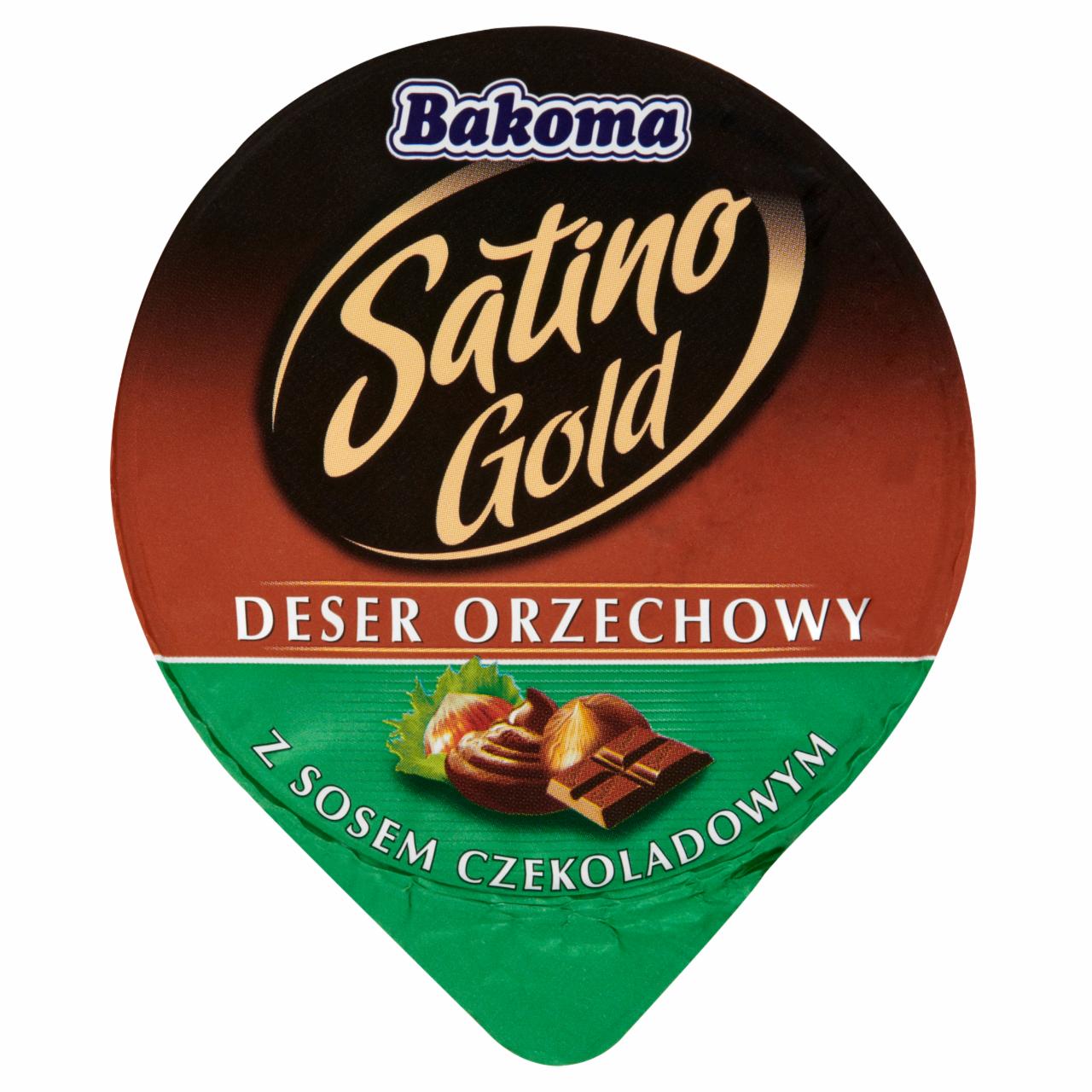 Zdjęcia - Bakoma Satino Gold Deser orzechowy z sosem czekoladowym 140 g