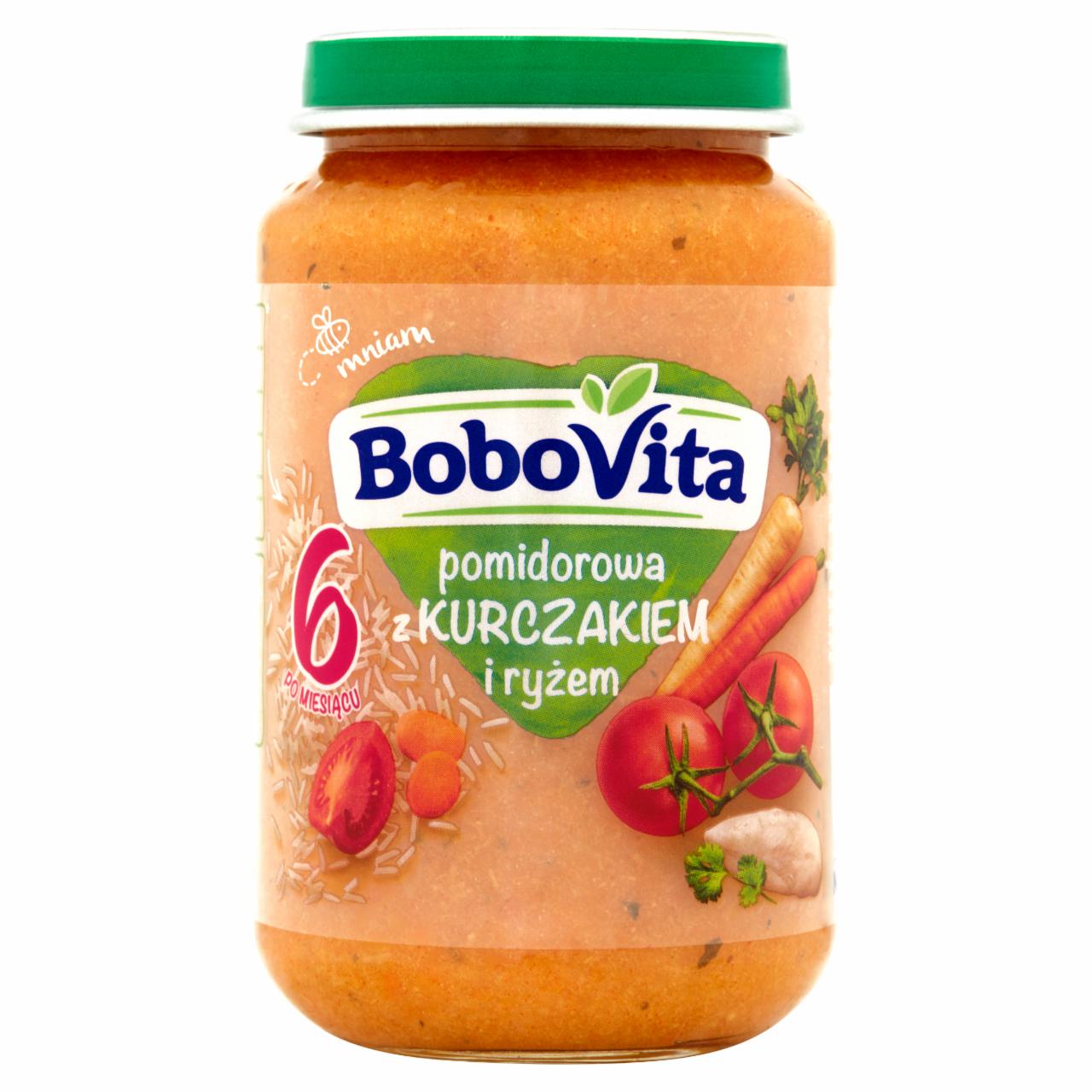 Zdjęcia - BoboVita Pomidorowa z kurczakiem i ryżem po 6 miesiącu 190 g