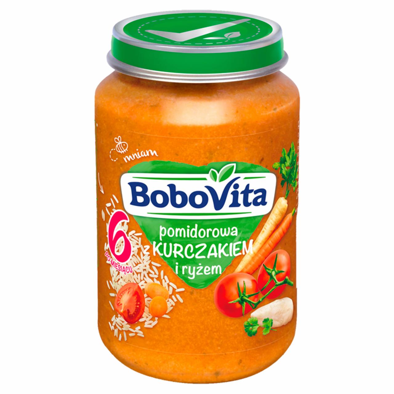 Zdjęcia - BoboVita Pomidorowa z kurczakiem i ryżem po 6 miesiącu 190 g