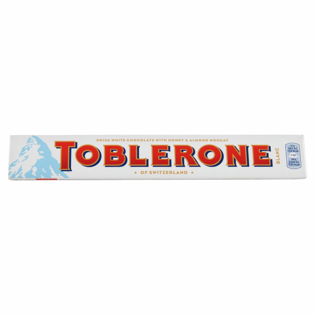 Zdjęcia - Toblerone Szwajcarska czekolada biała z nugatem miodowo-migdałowym 100 g