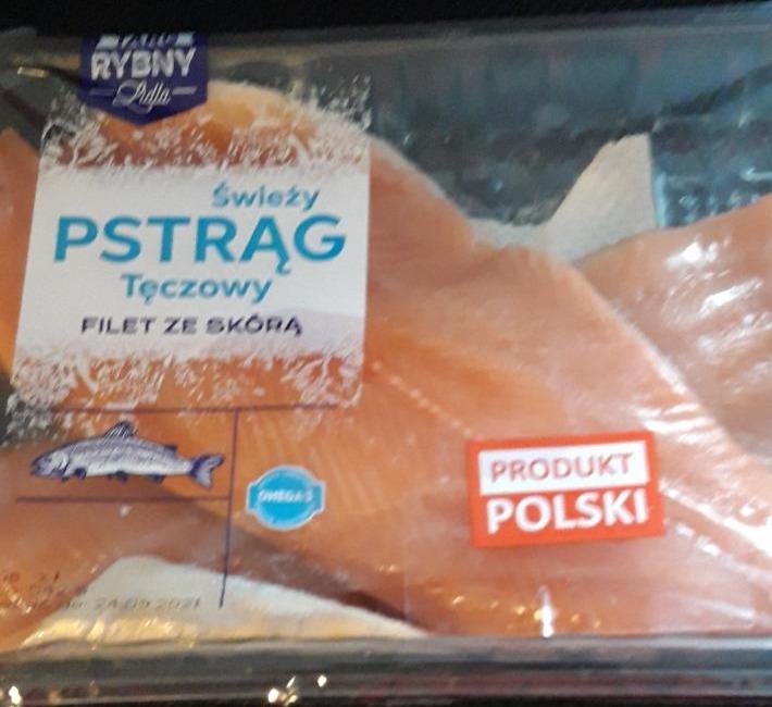 Zdjęcia - Świeży Pstrąg Tęczowy filet ze skórą Targ Rybny Lidla