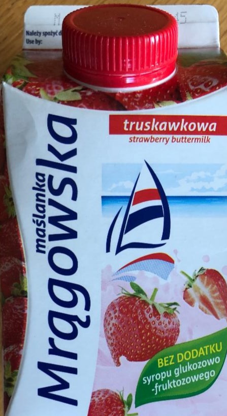 Zdjęcia - Mlekpol Maślanka Mrągowska truskawkowa 500 ml