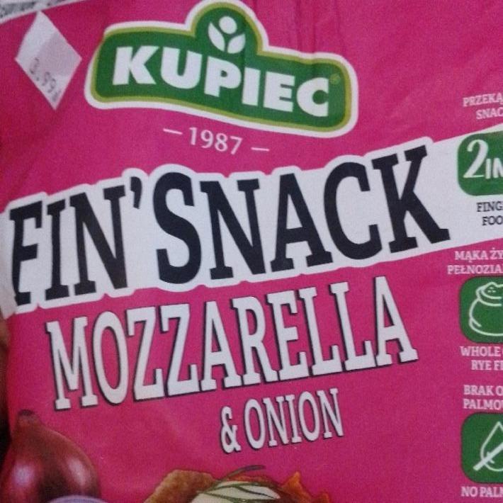 Zdjęcia - Fin'Snack Snacki żytnie o smaku mozzarelli i cebulki Kupiec
