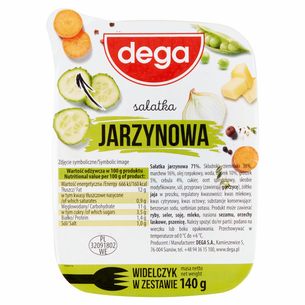 Zdjęcia - Dega Sałatka jarzynowa 140 g