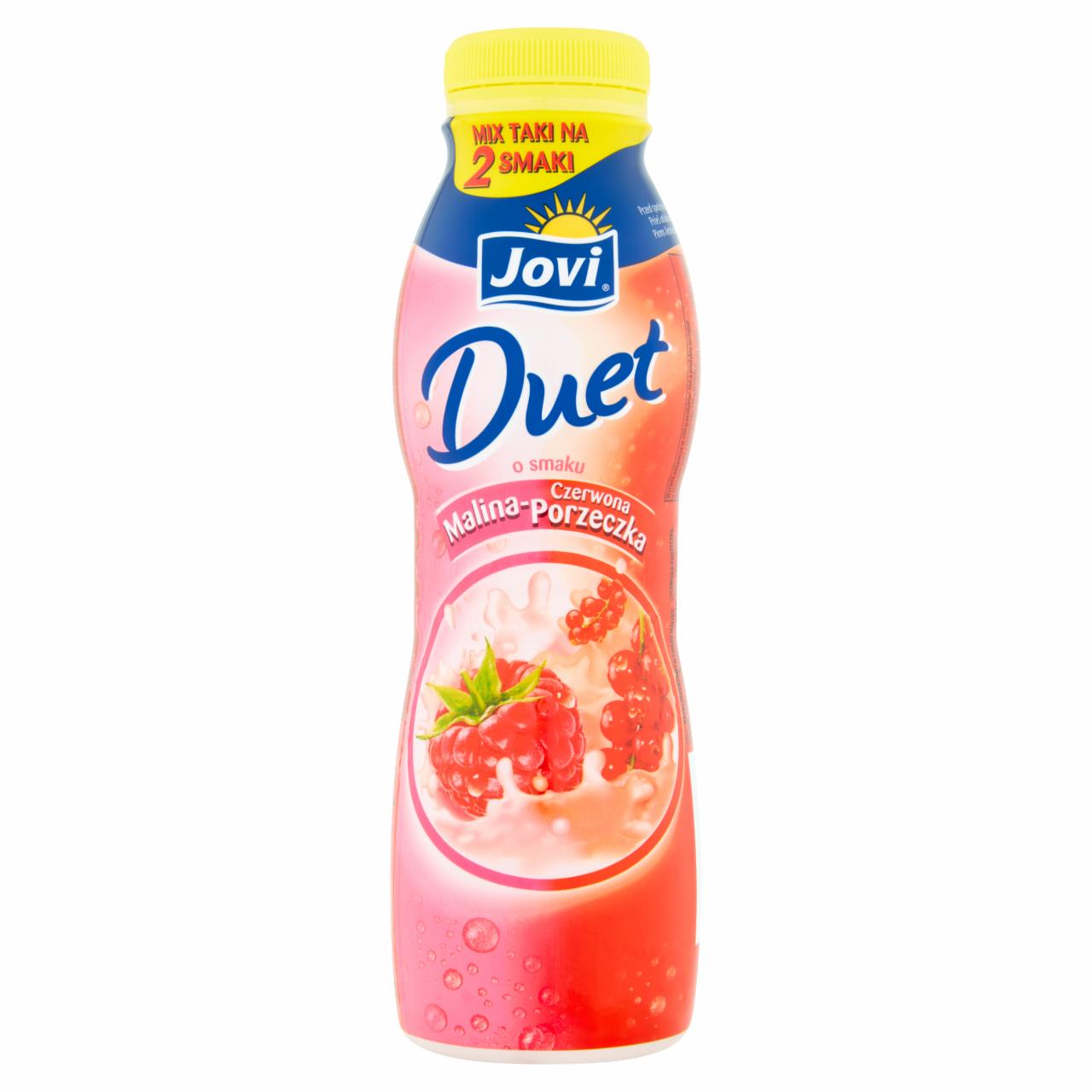 Zdjęcia - Jovi Duet Napój jogurtowy o smaku malina-czerwona porzeczka 350 g