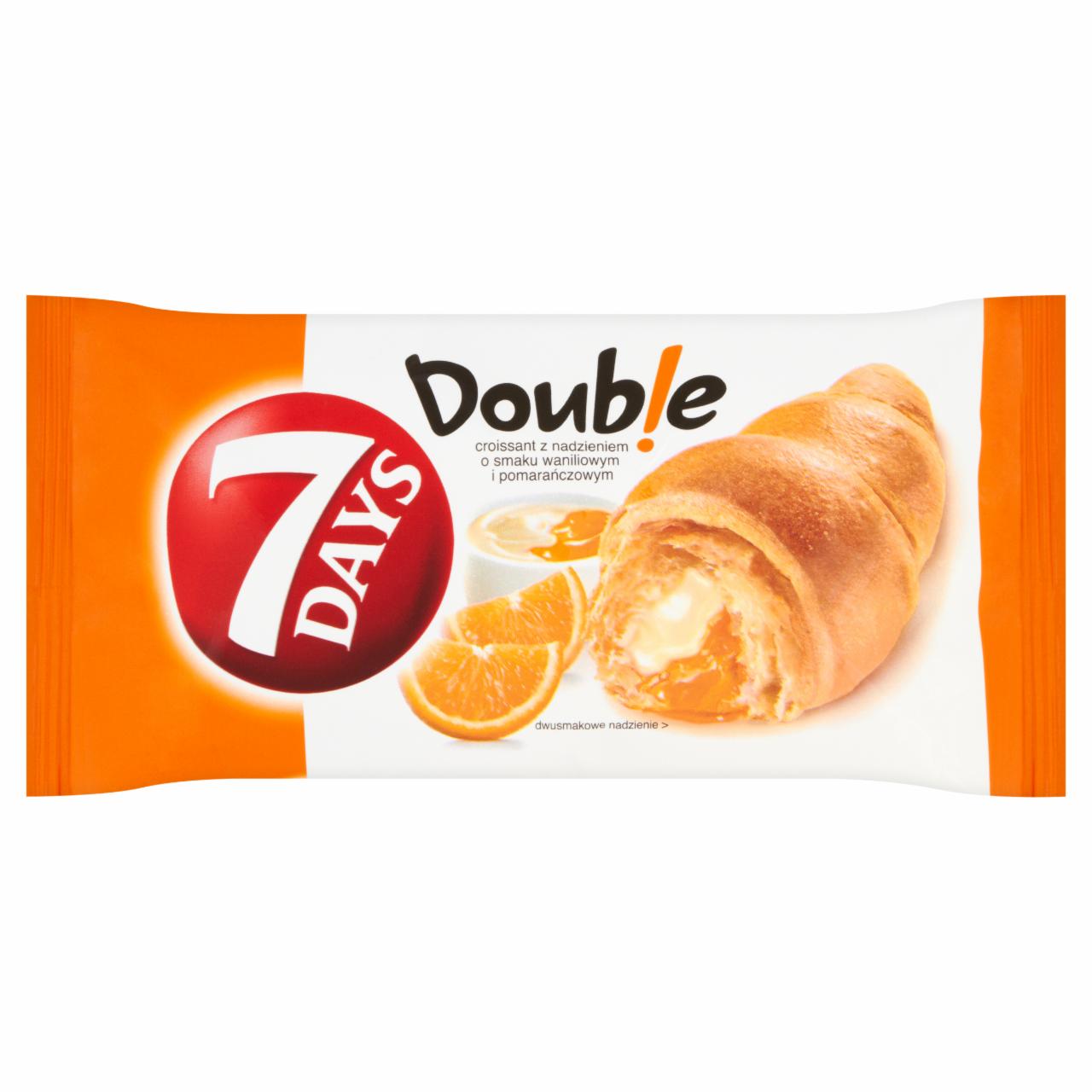 Zdjęcia - 7 Days Doub!e Croissant z nadzieniem o smaku waniliowym i pomarańczowym 80 g