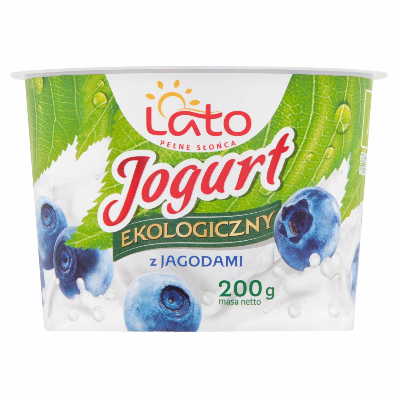 Zdjęcia - Lato pełne słońca Jogurt ekologiczny z jagodami 200 g