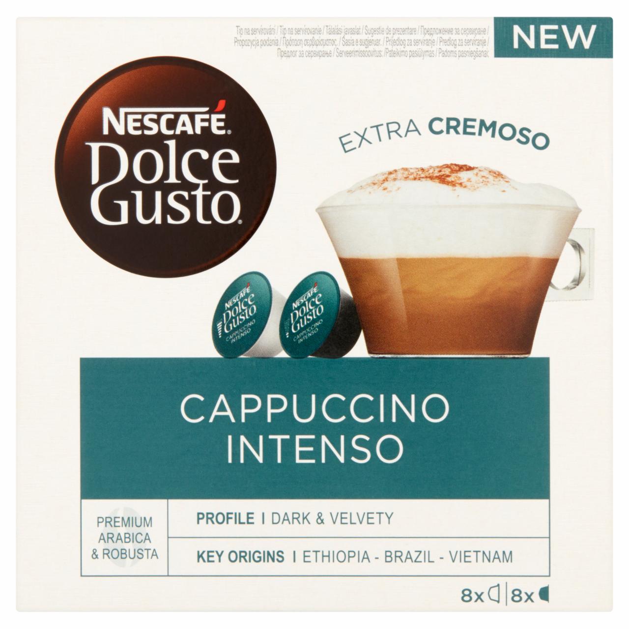 Zdjęcia - Nescafé Dolce Gusto Cappuccino Intenso Kawa w kapsułkach 192 g (8 x 17 g i 8 x 7 g)