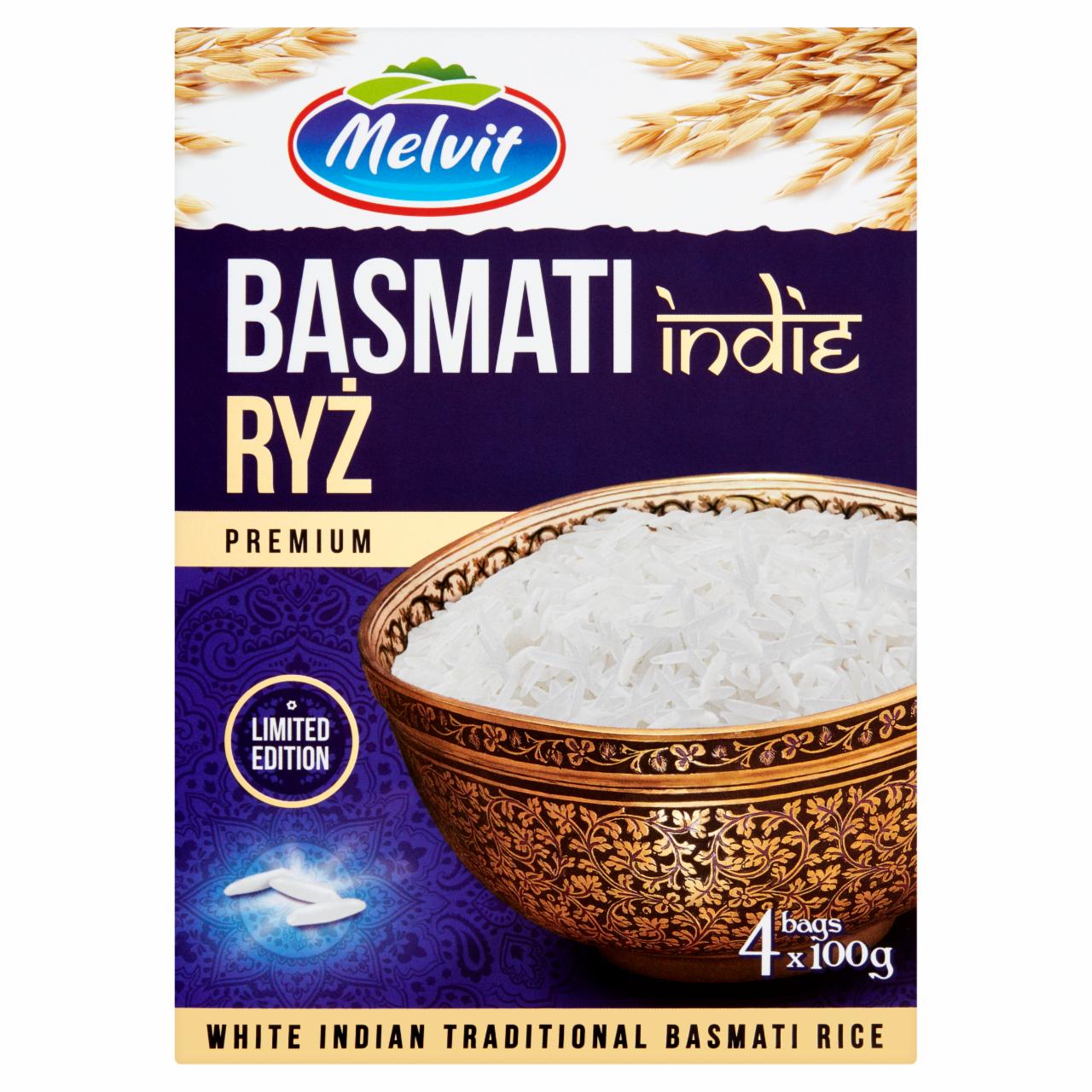 Zdjęcia - Melvit Premium Ryż Basmati Indie 400 g (4 x 100 g)