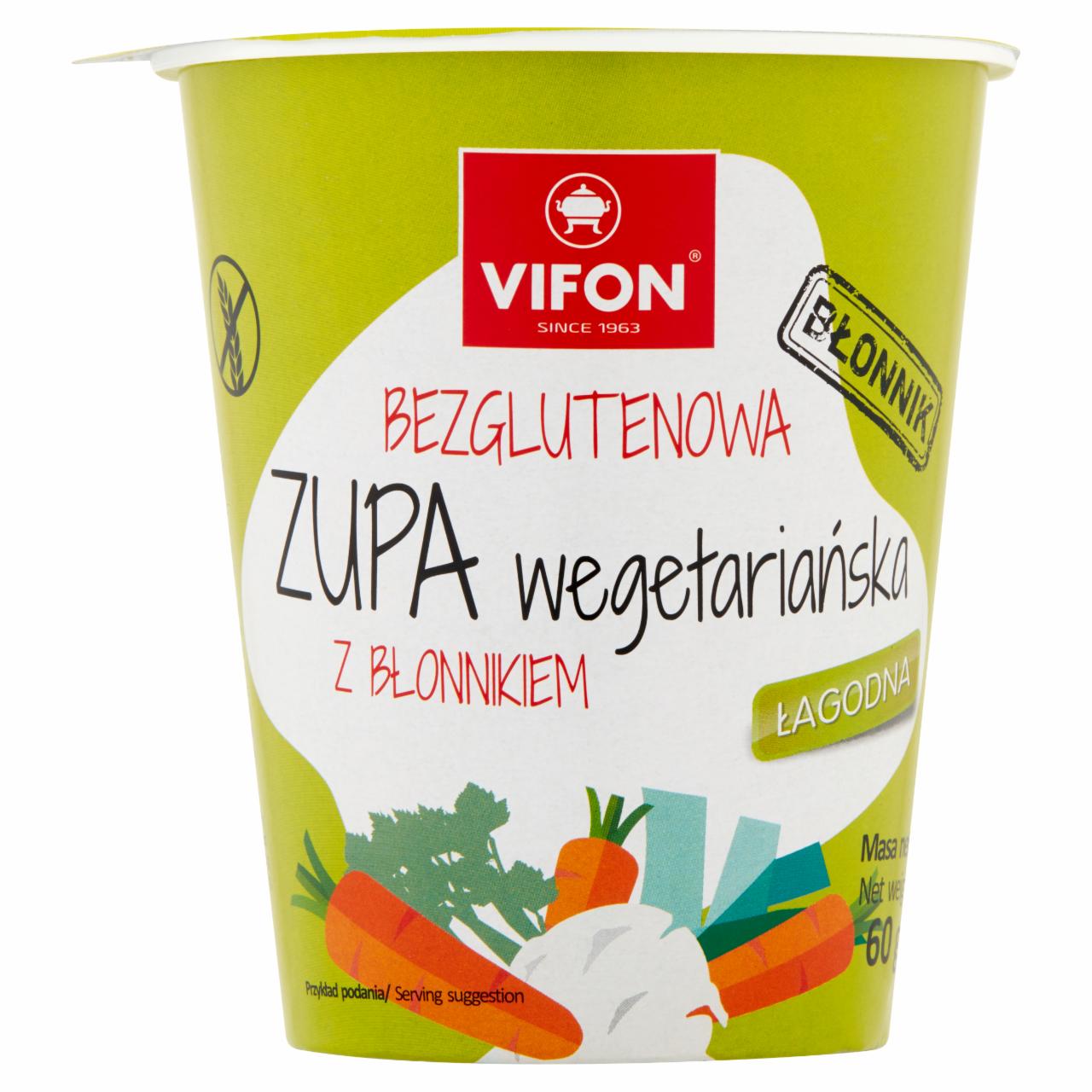Zdjęcia - Vifon Bezglutenowa zupa wegetariańska z błonnikiem 60 g