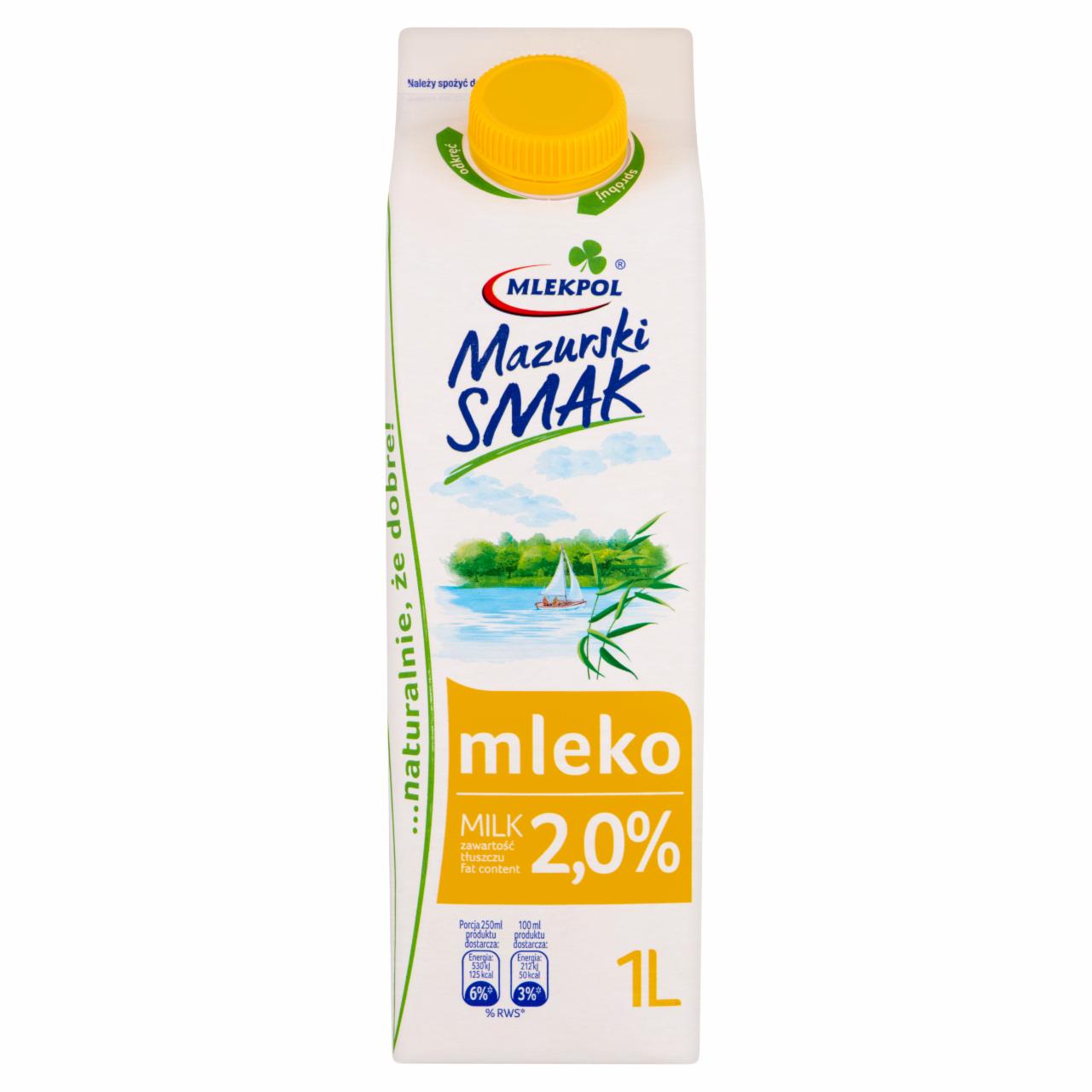 Zdjęcia - Mlekpol Mazurski Smak Mleko 2,0 % 1 l