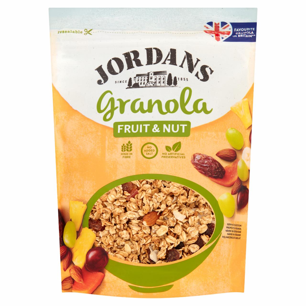 Zdjęcia - Jordans Granola z pełnego ziarna owsa i miodu z suszonymi owocami i całe migdały 370 g