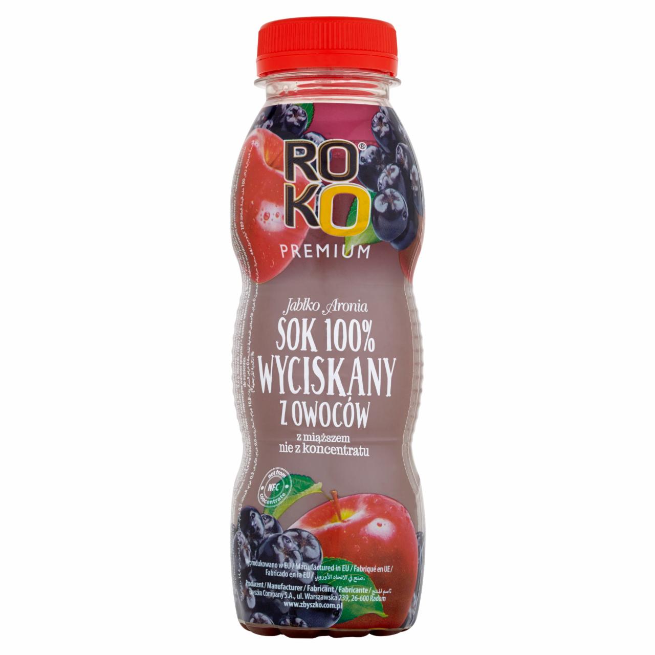 Zdjęcia - ROKO Premium Jabłko Aronia Sok 100% wyciskany z owoców 300 ml