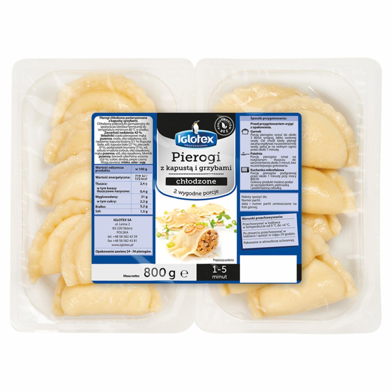 Zdjęcia - Iglotex Professional Pierogi z kapustą i grzybami 800 g