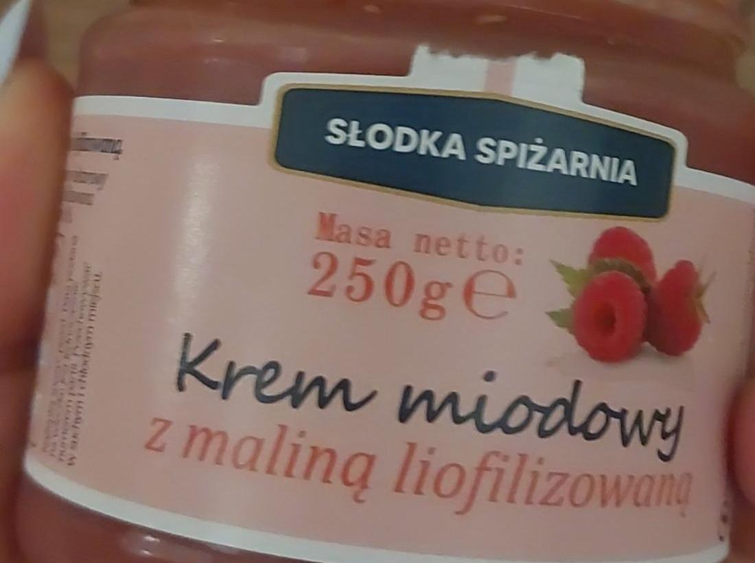 Zdjęcia - Krem miodowy z maliną liofilizowaną Słodka spiżarnia