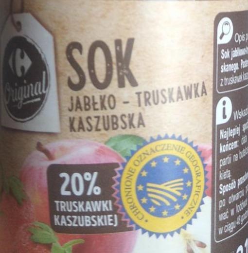 Zdjęcia - sok jabłko-truskawska kaszubska carefour