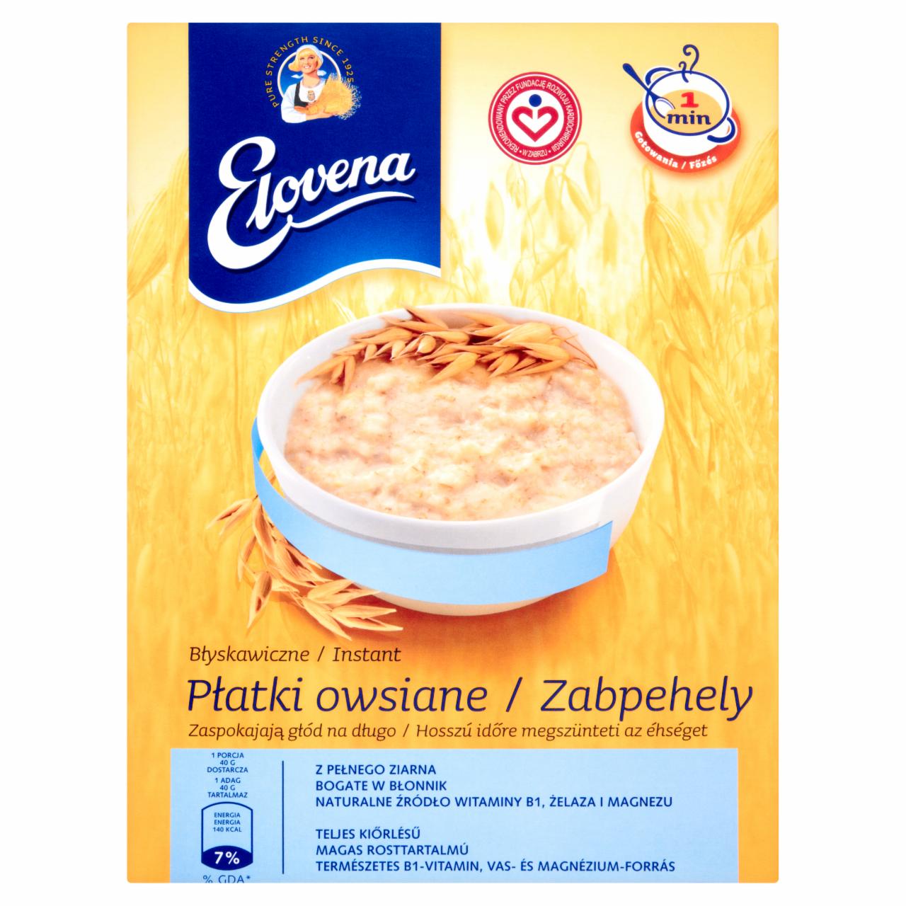 Zdjęcia - Elovena Płatki owsiane 500 g