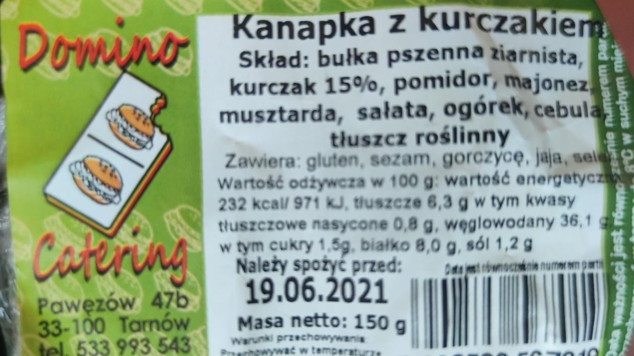 Zdjęcia - Domino kanapka z kurczakiem 