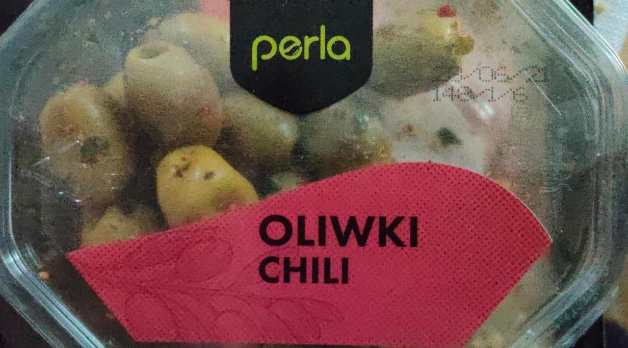 Zdjęcia - Perla Zielone oliwki w marynacie chili 150 g