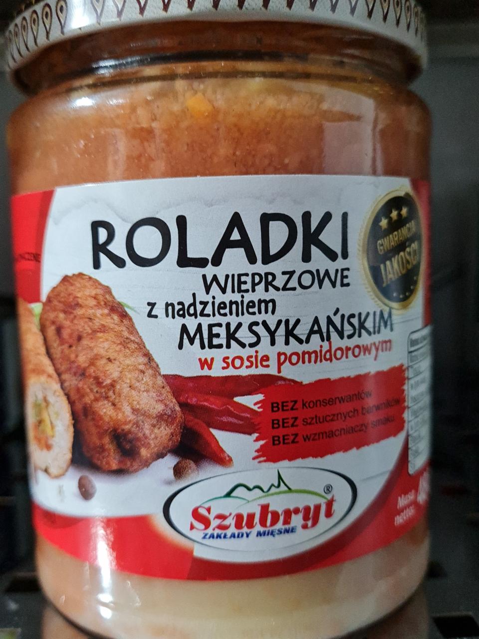 Zdjęcia - Szubryt Roladki wieprzowe z nadzieniem meksykańskim w sosie pomidorowym