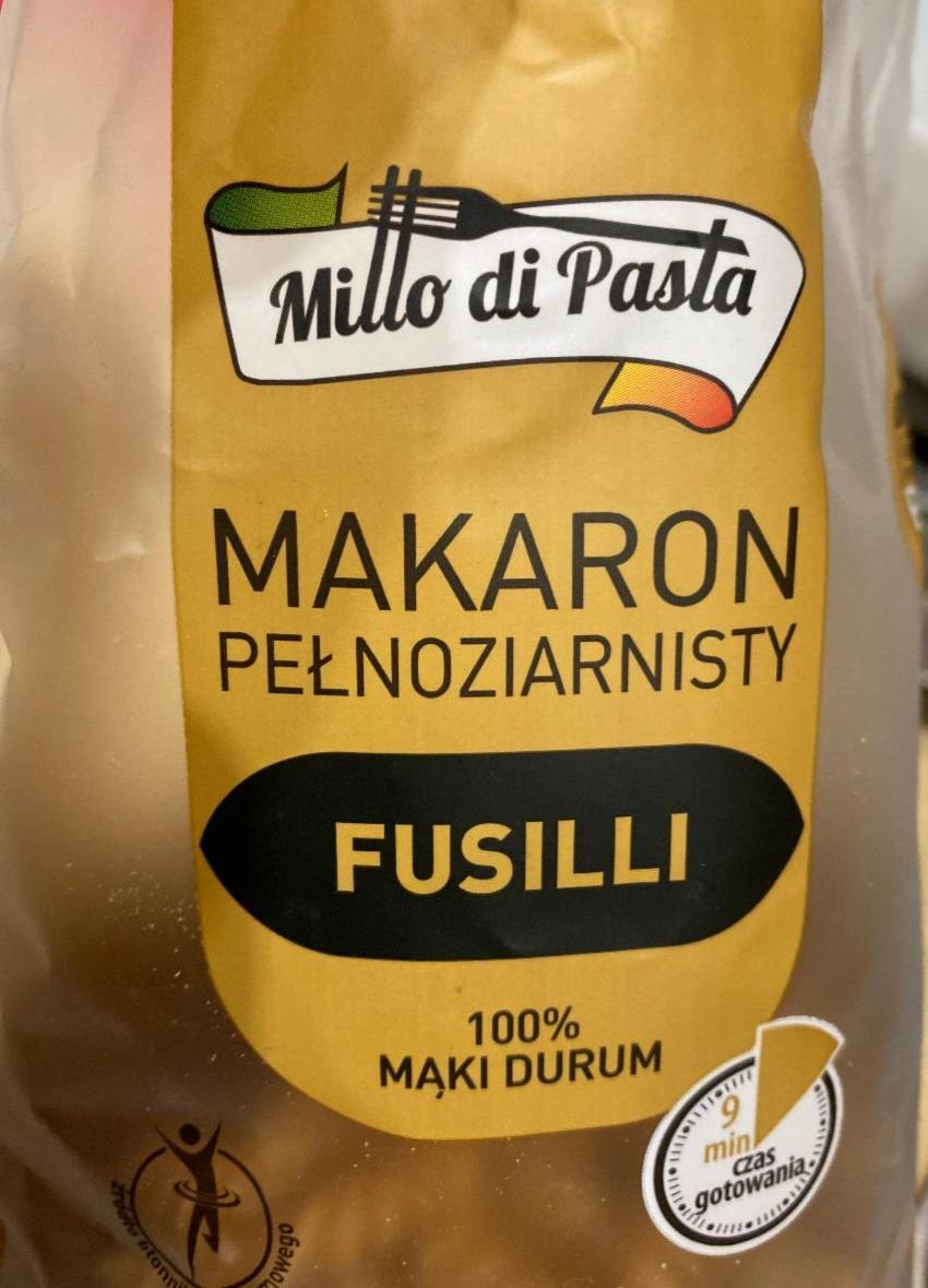 Zdjęcia - Makaron pełnoziarnisty fusili Millo di Pasta