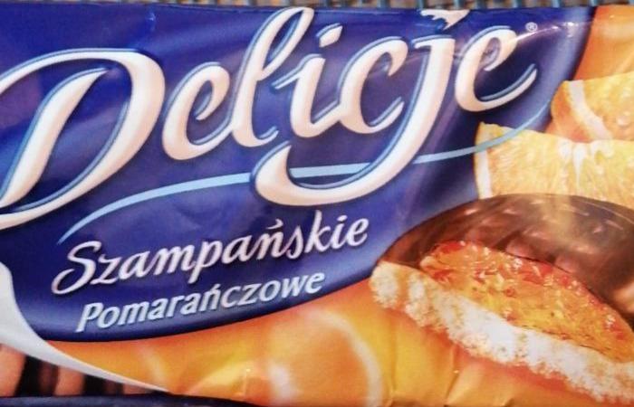 Zdjęcia - Delicje Szampańskie Biszkopty z galaretką pomarańczową oblewane czekoladą 147 g