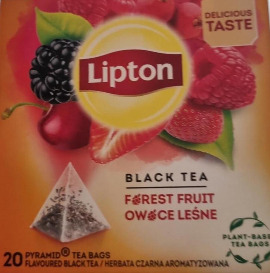 Zdjęcia - Lipton Herbata czarna aromatyzowana owoce leśne 34 g (20 torebek)
