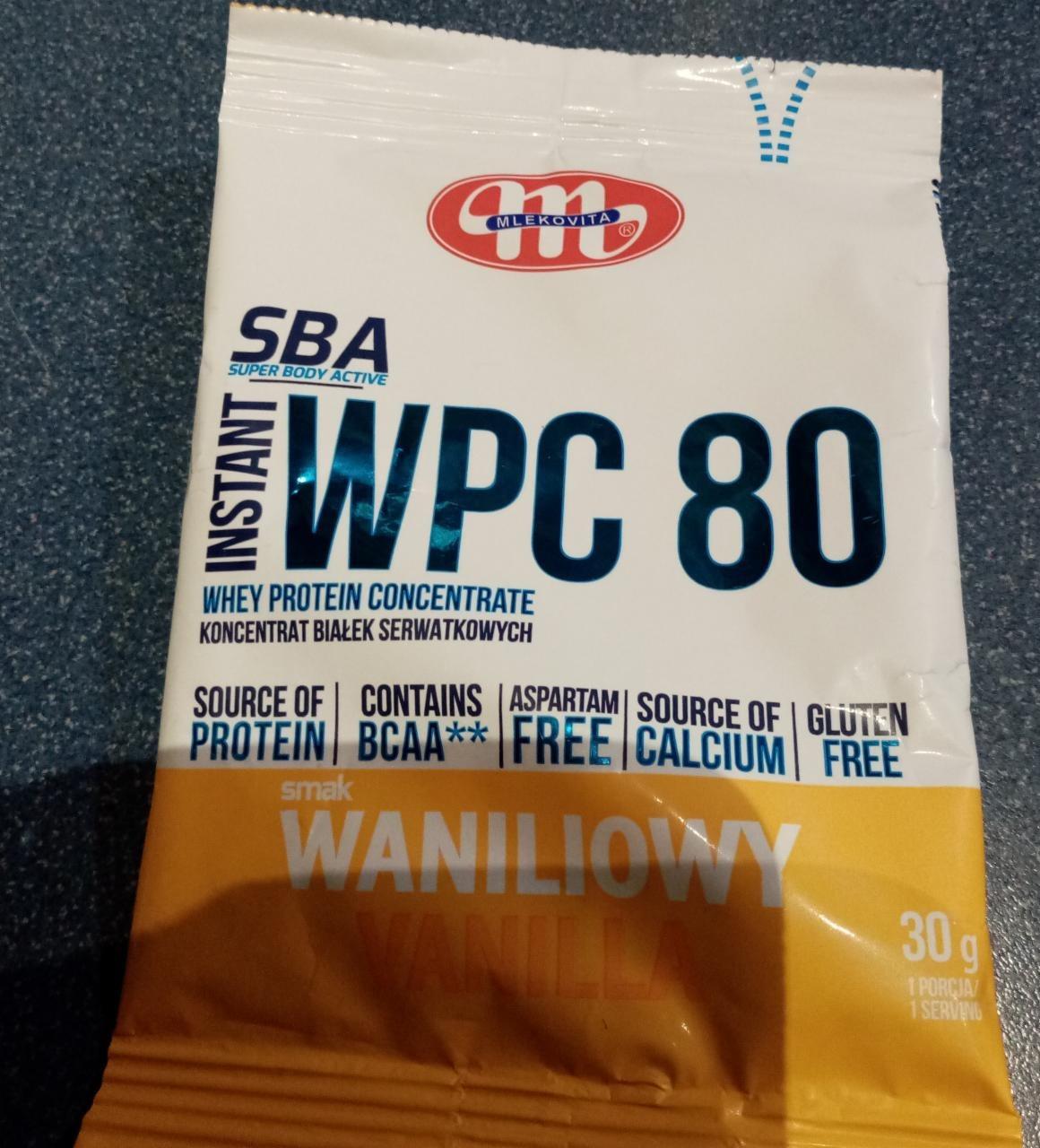 Zdjęcia - SBA Instant WPC 80 whey protein concentrate smak waniliowy Mlekovita