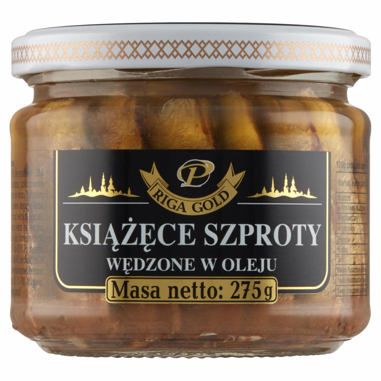 Zdjęcia - Riga Gold Książęce szproty wędzone w oleju 275 g