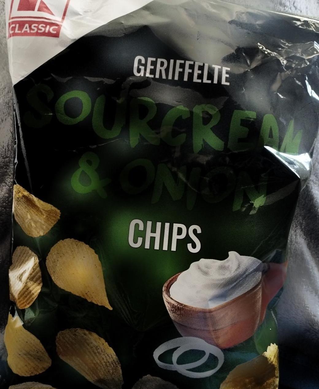 Zdjęcia - Geriffelte Sour cream & Onion Chips K-Classic