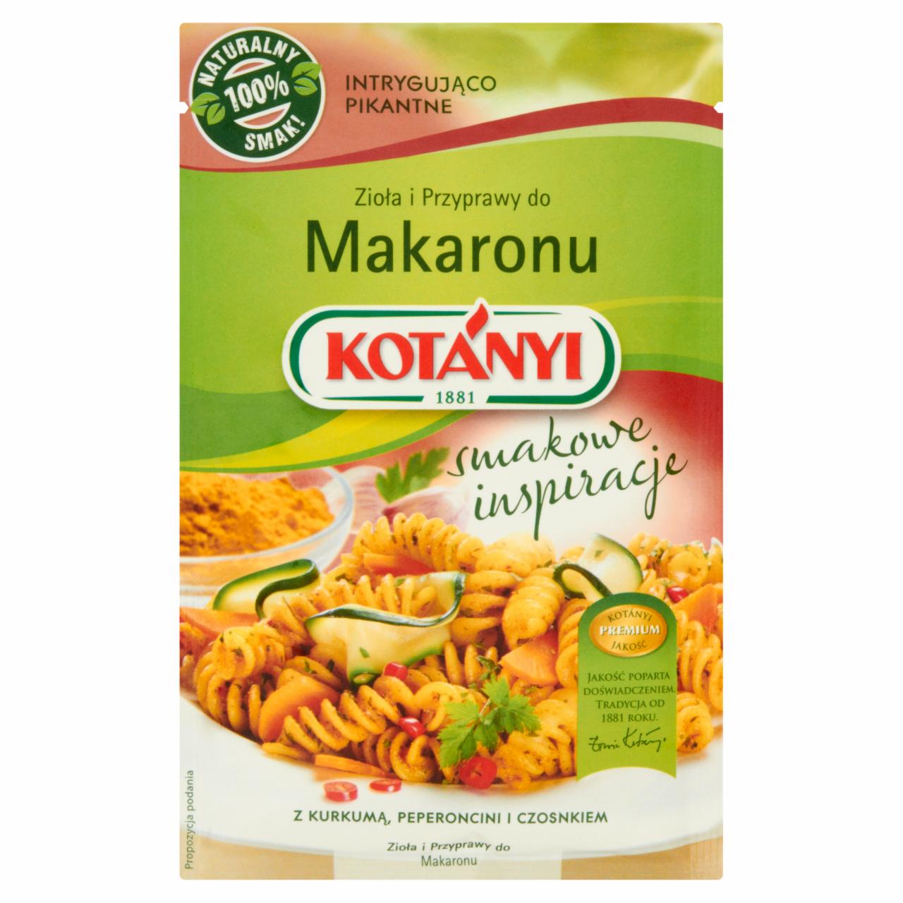 Zdjęcia - Kotányi Smakowite inspiracje Zioła i przyprawy do makaronu 25 g