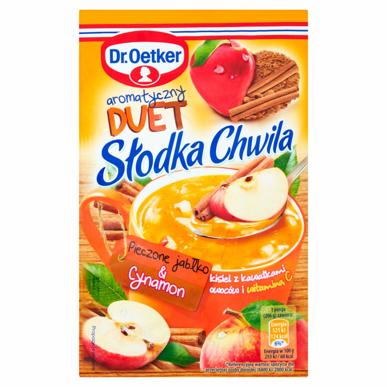 Zdjęcia - Dr. Oetker Słodka Chwila Kisiel z kawałkami owoców pieczone jabłko & cynamon 31,5 g