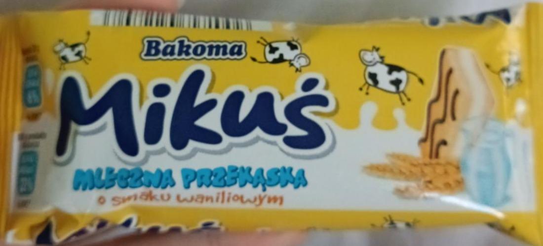 Zdjęcia - Bakoma Mikuś Mleczna przekąska o smaku waniliowym 28 g