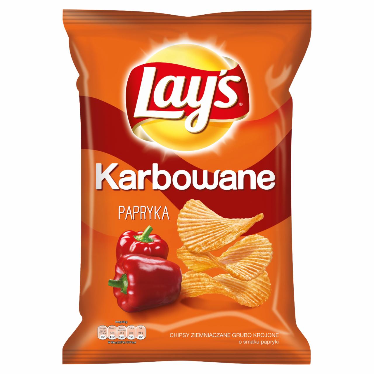 Zdjęcia - Lay's Karbowane Papryka Chipsy ziemniaczane 140 g