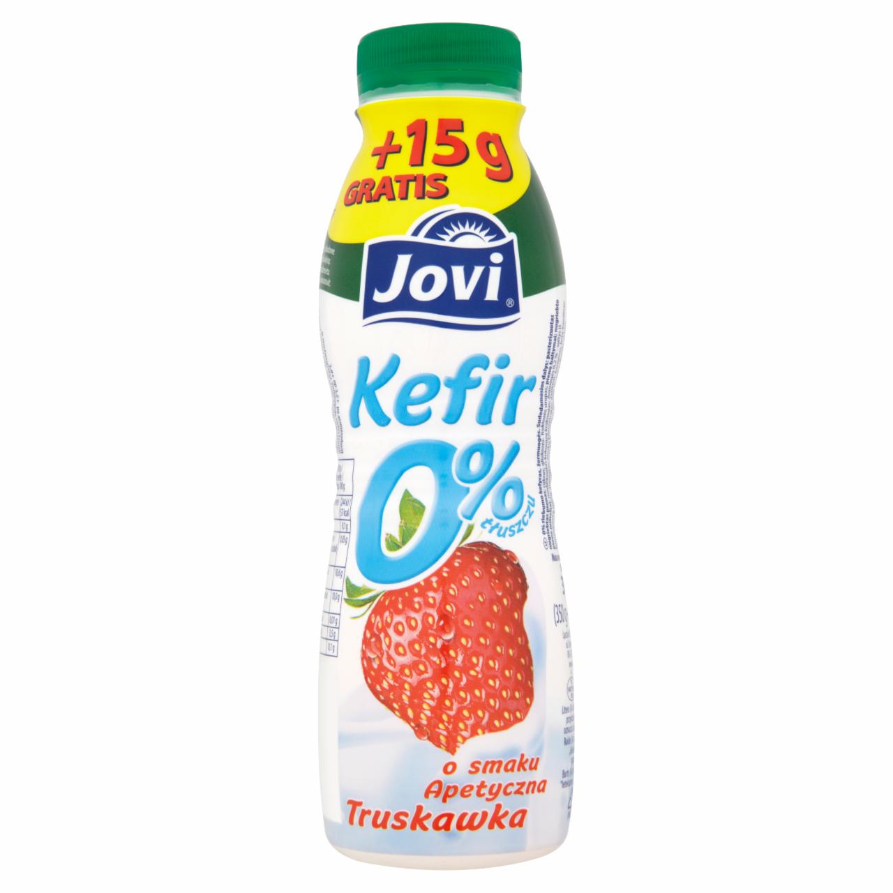 Zdjęcia - Jovi Kefir 0% o smaku apetyczna truskawka 365 g