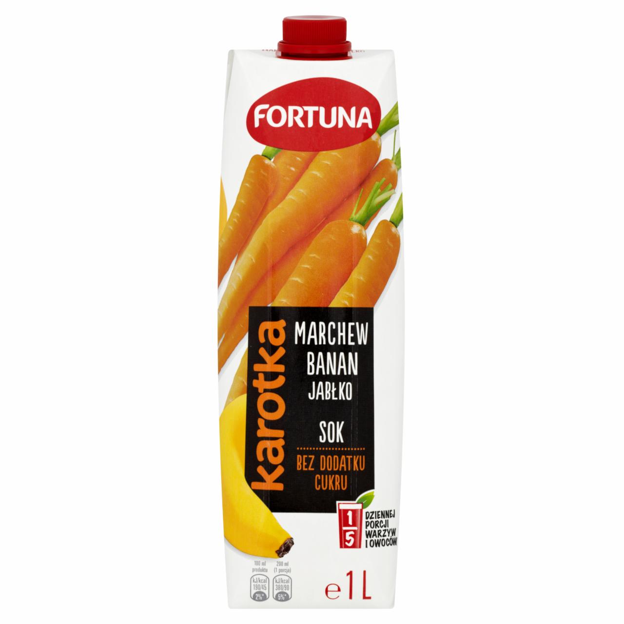 Zdjęcia - Fortuna Karotka Marchew banan jabłko Sok 1 l