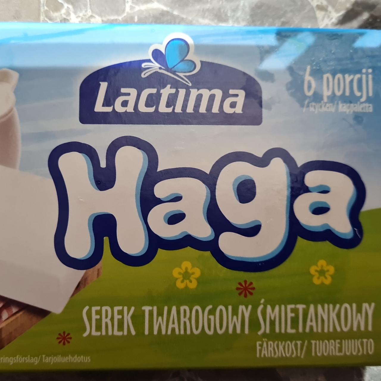 Zdjęcia - Haga Serek twarogowy śmietankowy Lactima