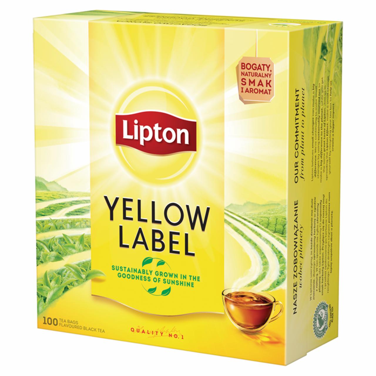 Zdjęcia - Lipton Yellow Label Herbata czarna 200 g (100 torebek)