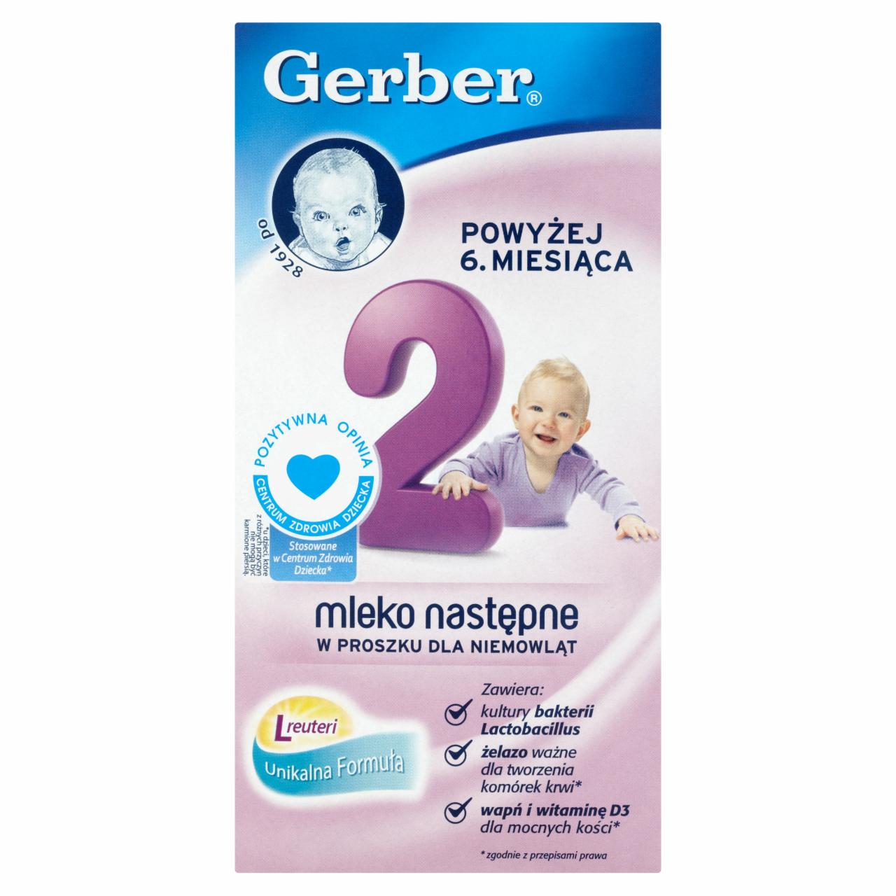 Zdjęcia - Gerber 2 Mleko następne w proszku dla niemowląt powyżej 6. miesiąca 350 g