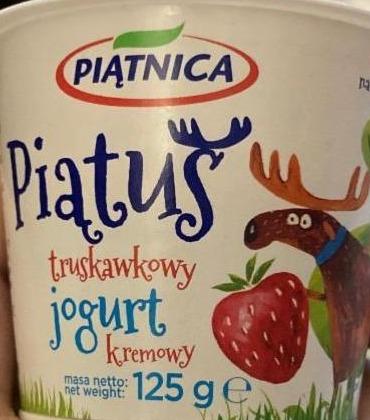 Zdjęcia - Piątuś truskawkowy jogurt kremowy Piątnica