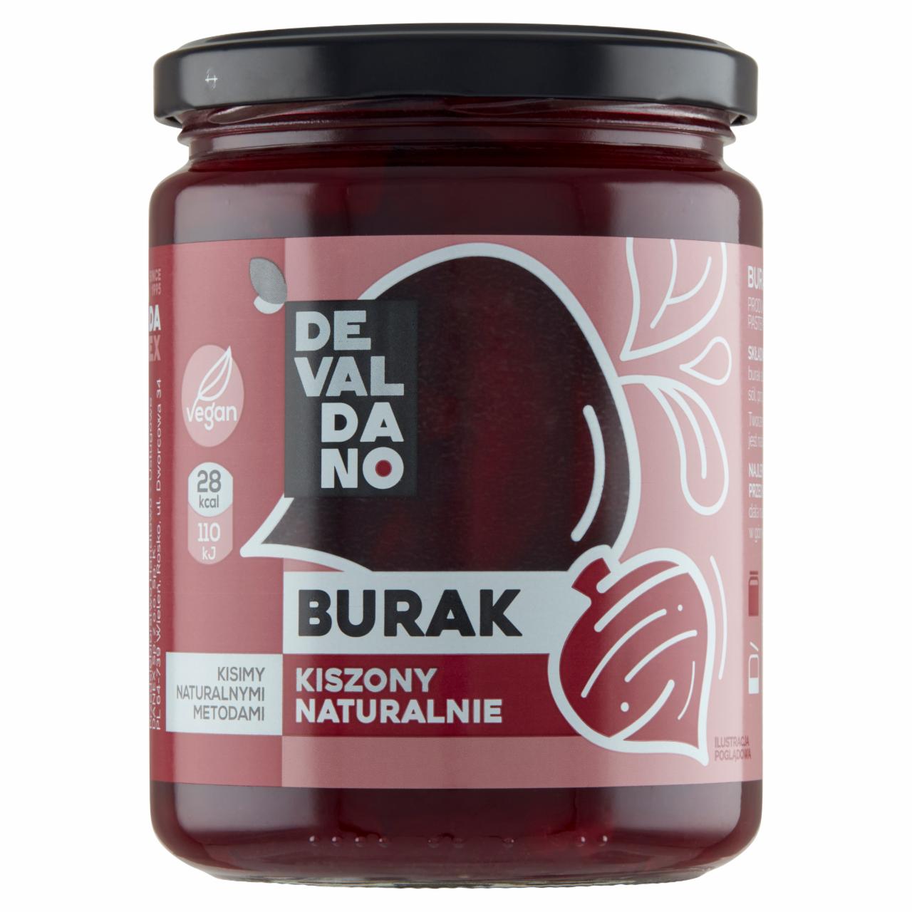 Zdjęcia - Devaldano Burak kiszony naturalnie 490 g