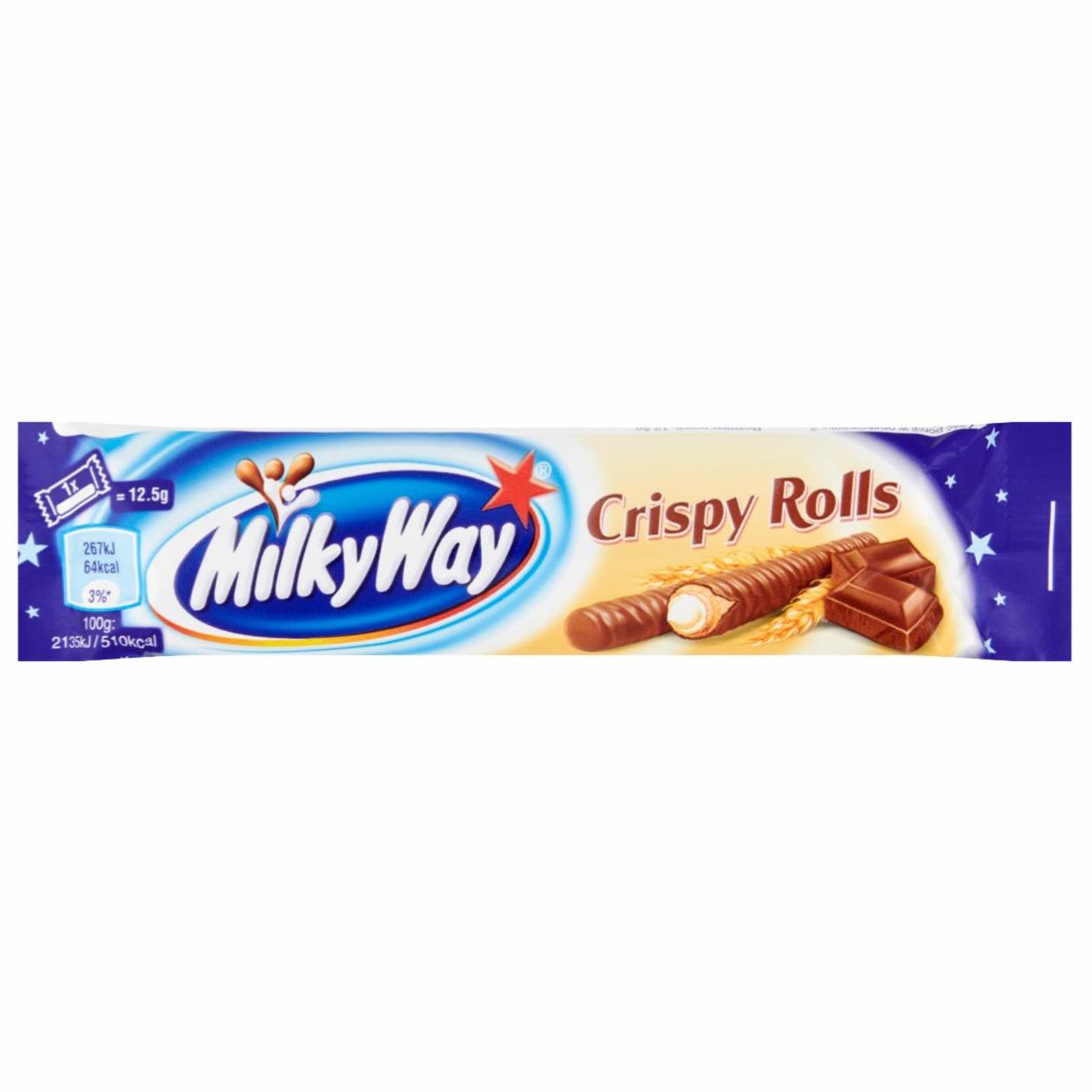 Zdjęcia - Milky Way Rurki z nadzieniem mlecznym w polewie z mlecznej czekolady 25 g