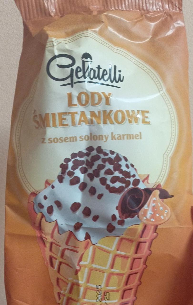 Zdjęcia - Lody śmietankowe z sosem solony karmel Gelatelli