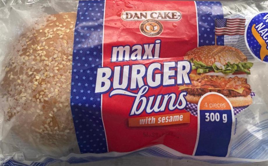 Zdjęcia - Maxi BURGER Bułki pszenne z sezamem do hamburgerów DAN CAKE