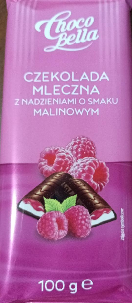 Zdjęcia - Czekolada mleczna z nadzieniem o smaku malinowym Choco bella