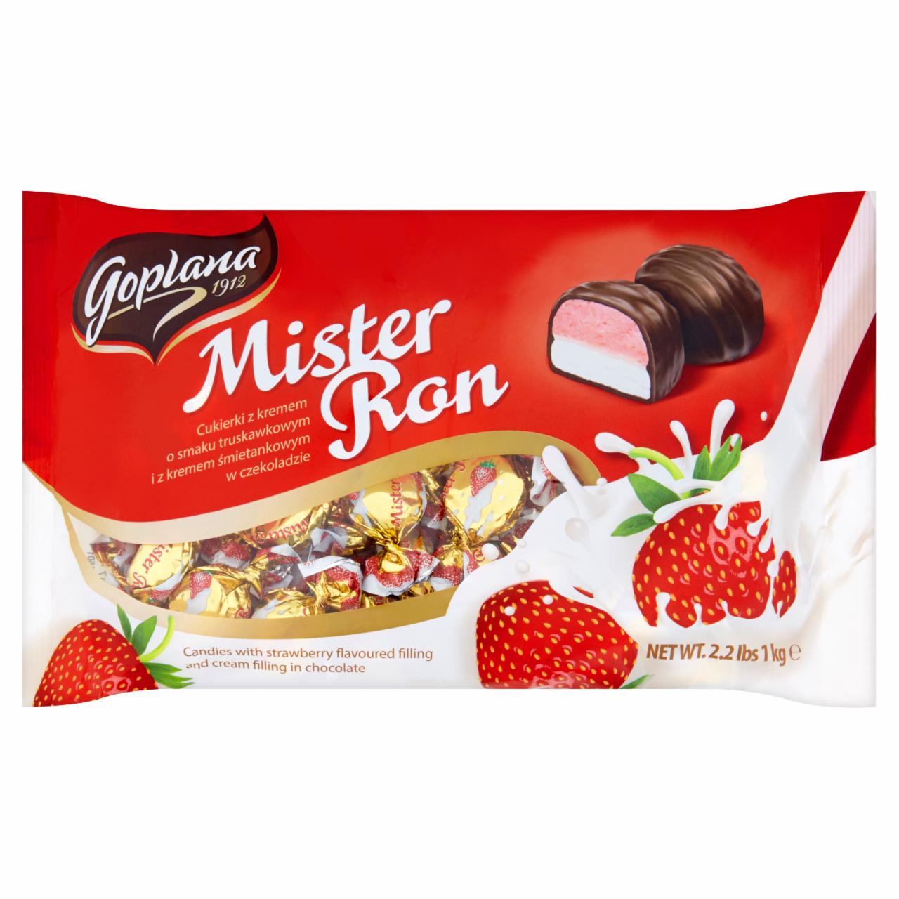 Zdjęcia - Solidarność Mister Ron Krem o smaku truskawkowym i krem śmietankowy w czekoladzie 1 kg