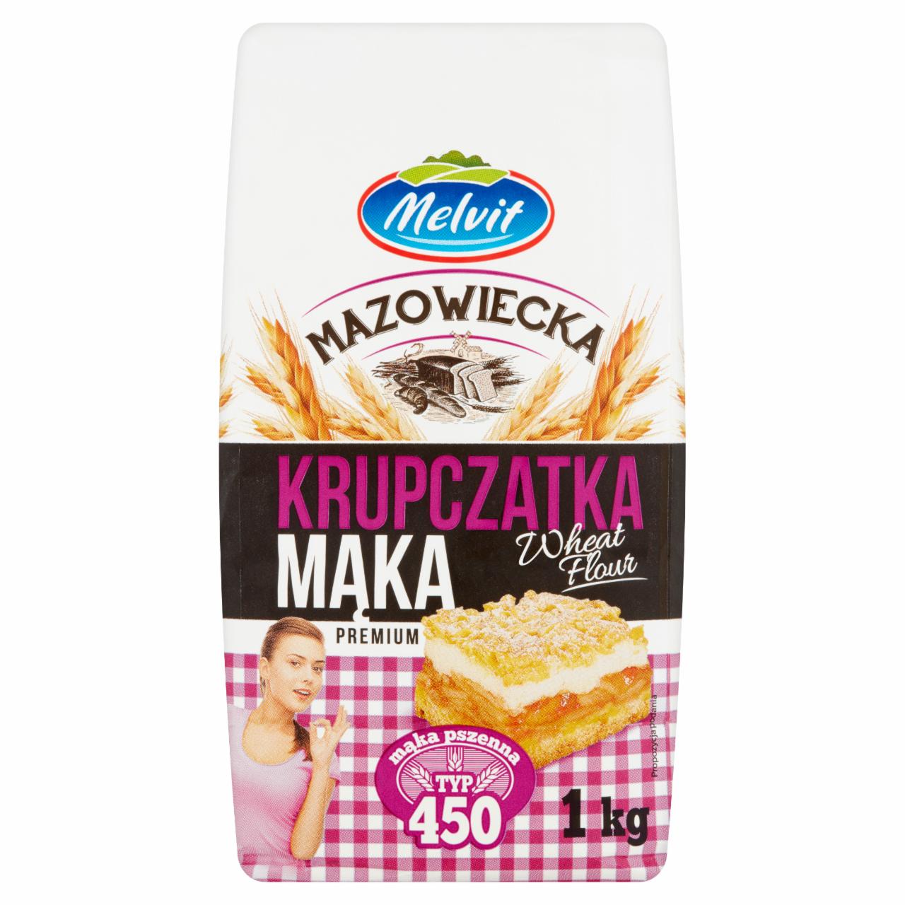 Zdjęcia - Melvit Mazowiecka Mąka krupczatka pszenna typ 450 1 kg