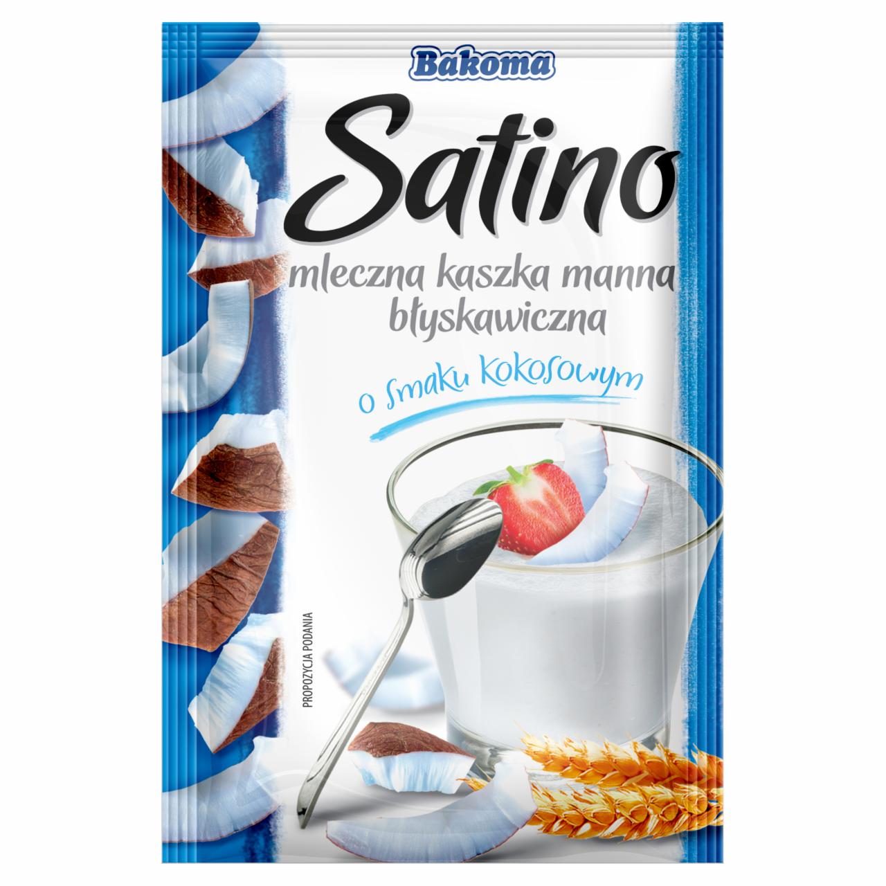 Zdjęcia - Bakoma Satino Mleczna kaszka manna błyskawiczna o smaku kokosowym 50 g